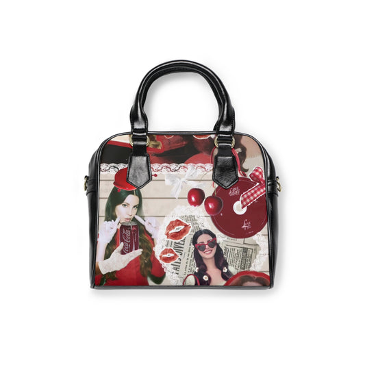 Lana Del Rey Cherry Coke Collage Shoulder Handbag