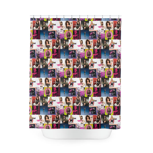 Miley Cyrus Album Cover Collage Polyester Shower Curtain