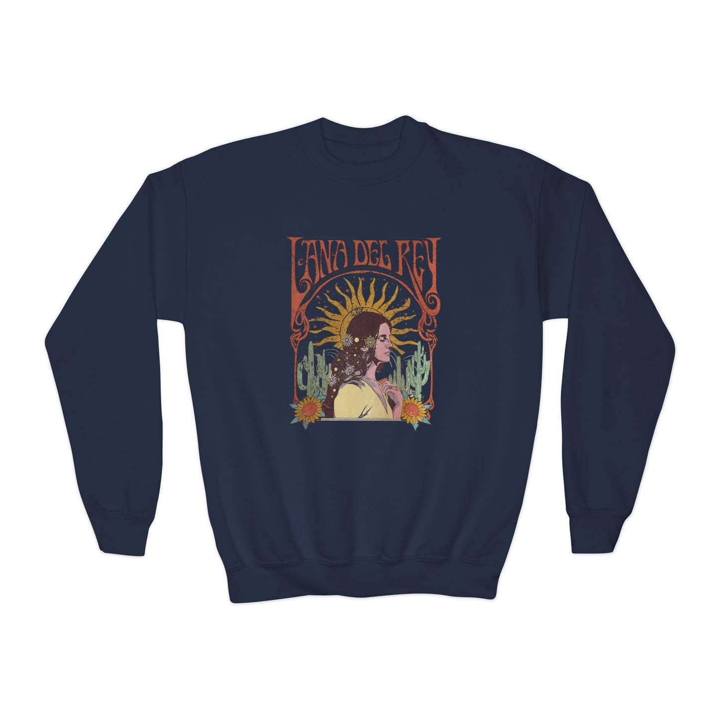 Lana Del Rey Vintage Artwork Youth Crewneck Sweatshirt