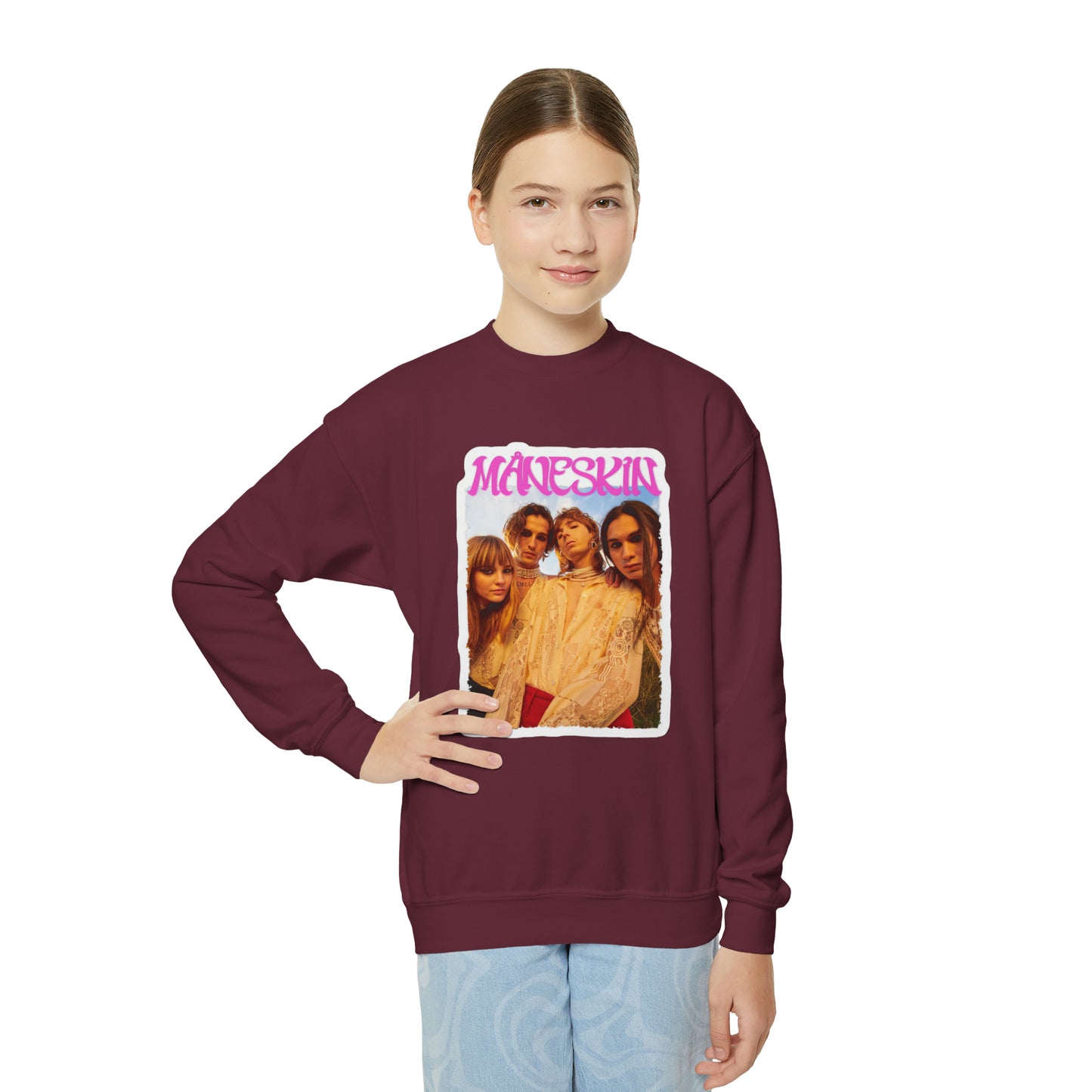 Måneskin Group Photo Youth Crewneck Sweatshirt