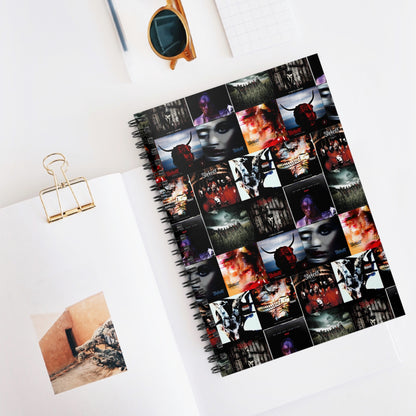 Slipknot Album Art Collage Ruled Line Spiral Notebook