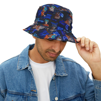 Dragon Ball Z Saiyan Moonlight Collage Bucket Hat