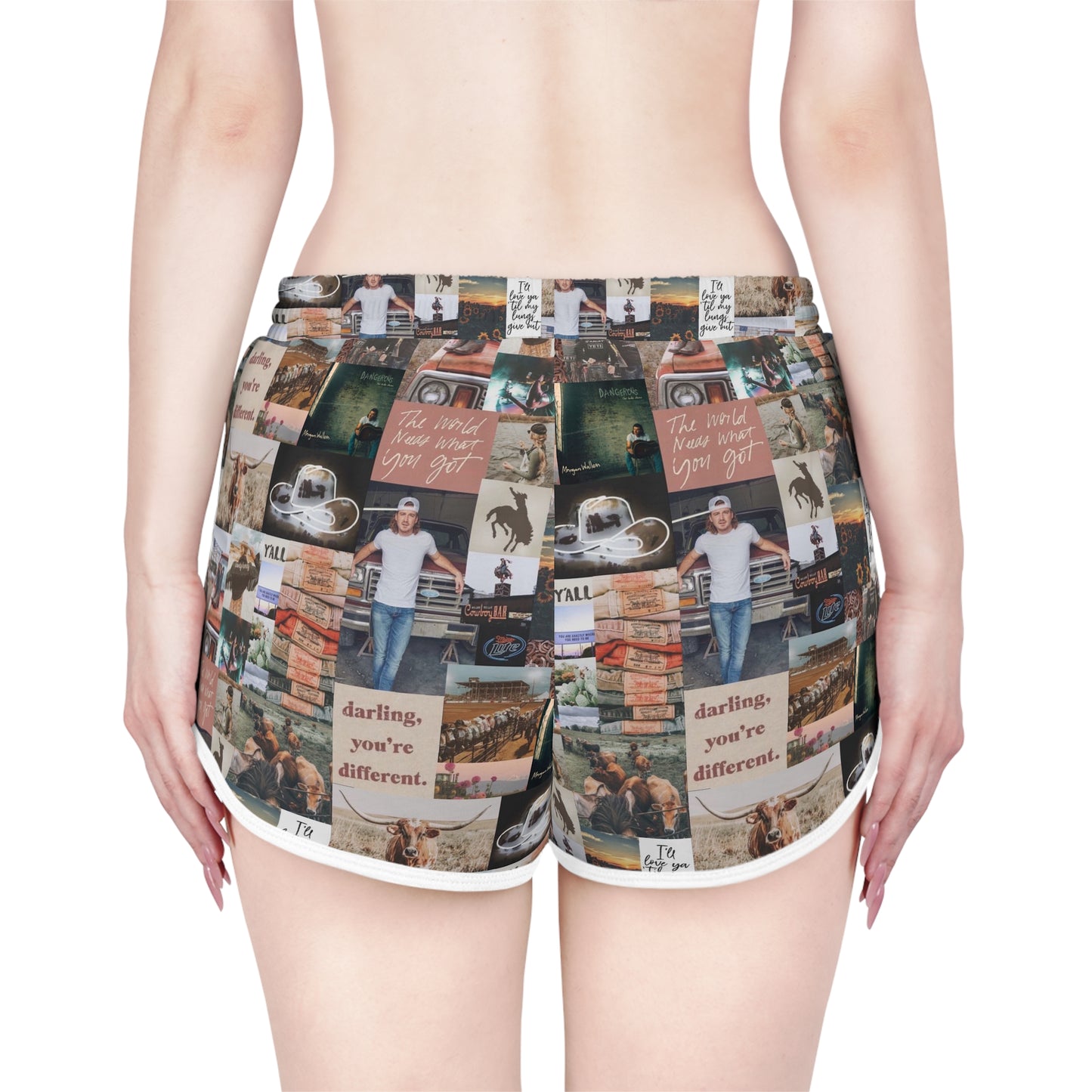 Morgan Wallen Darling You're Different Collage Women's Relaxed Shorts