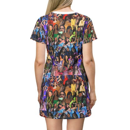 Olivia Rodrigo Rainbow Collage T-Shirt Dress