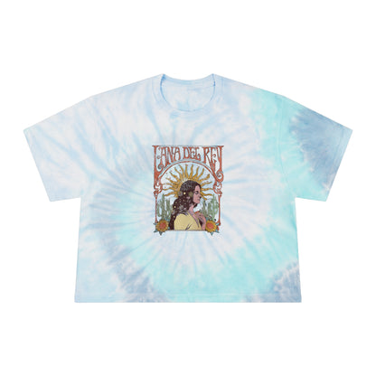 Lana Del Rey Vintage Artwork Women's Tie-Dye Crop Tee