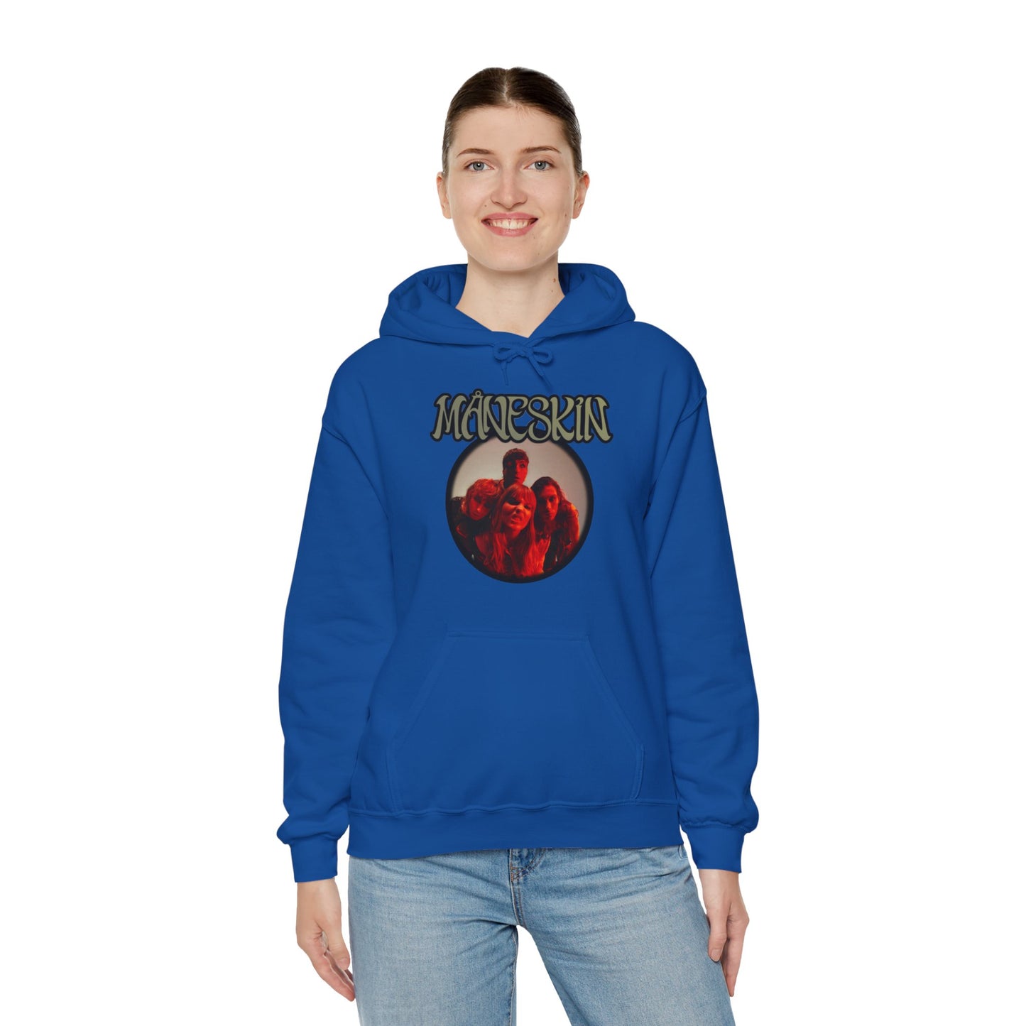 Måneskin Circular Group Photo Unisex Heavy Blend Hooded Sweatshirt