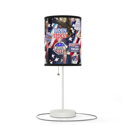 Donald Trump 2024 MAGA Montage Lamp on a Stand