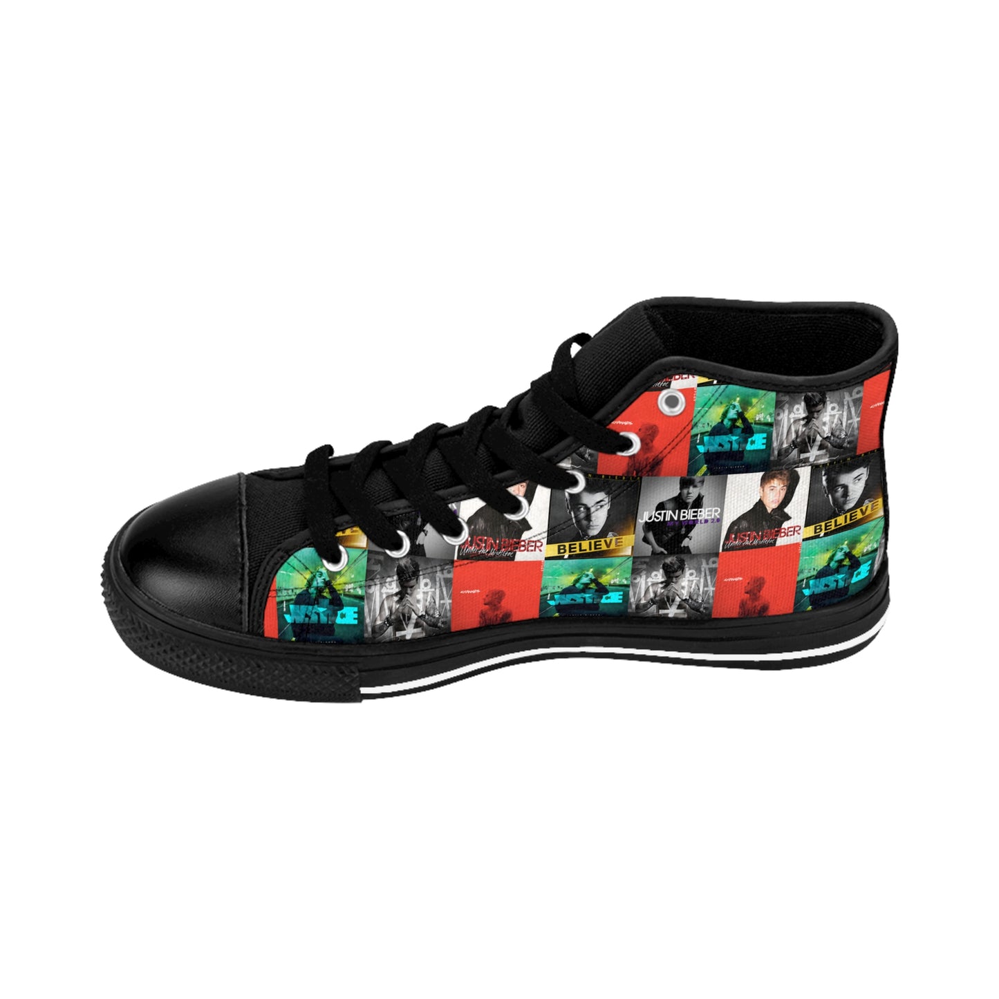 Justin Bieber Album Cover Collage Women's Classic Sneakers