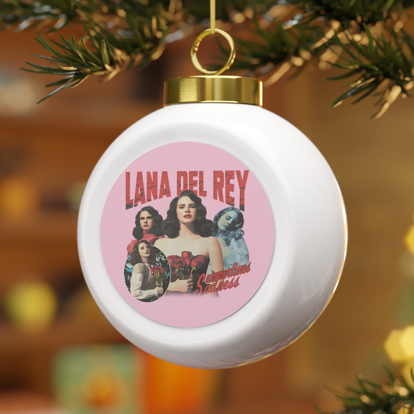 Lana Del Rey Summertime Sadness Christmas Ball Ornament