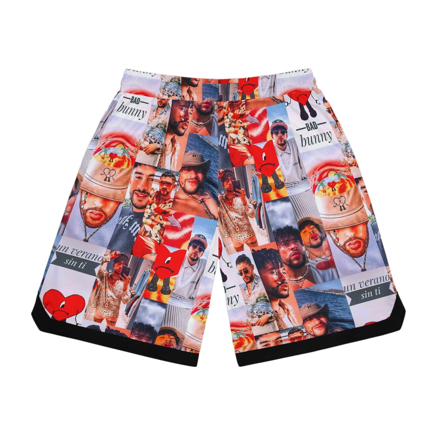 Bad Bunny Un Verano Sin Ti Photo Collage Basketball Rib Shorts