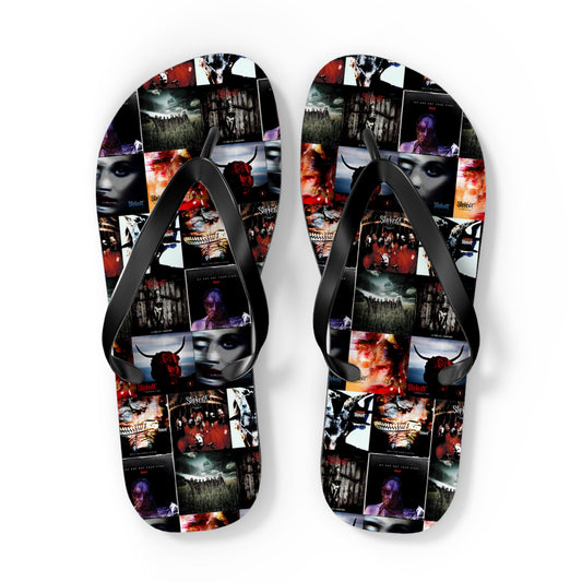 Slipknot Album Art Collage Flip Flops