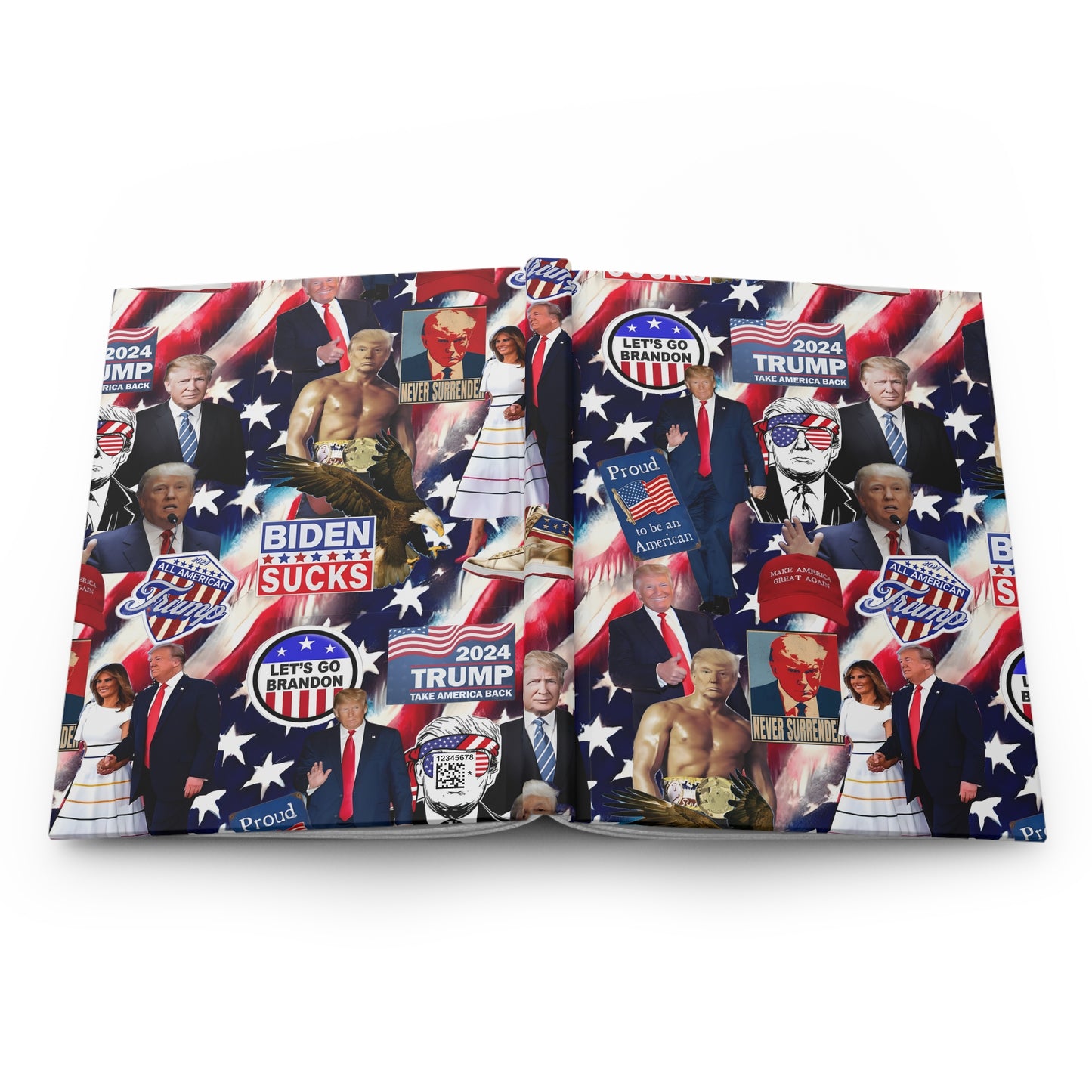 Donald Trump 2024 MAGA Montage Hardcover Journal Matte