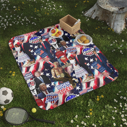 Donald Trump 2024 MAGA Montage Picnic Blanket