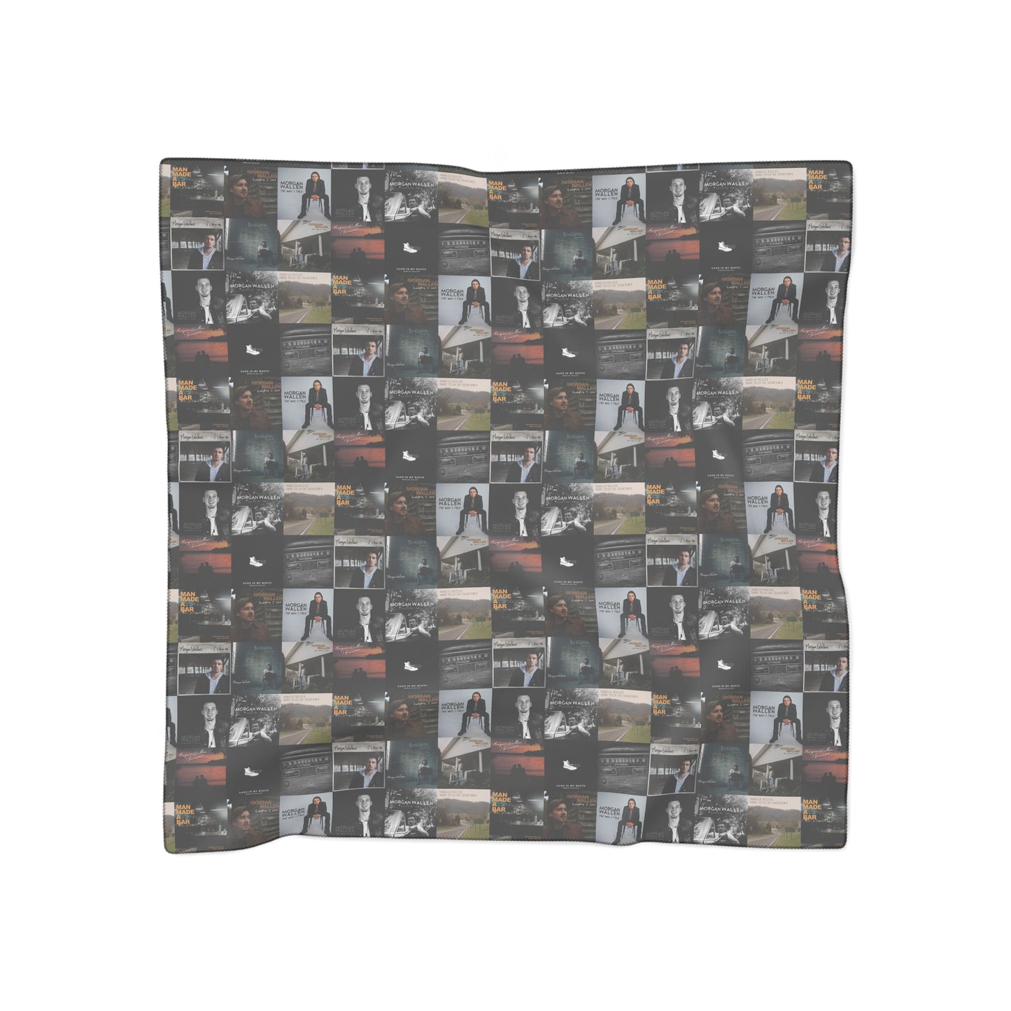 Morgan Wallen Album Cover Collage Poly Scarf