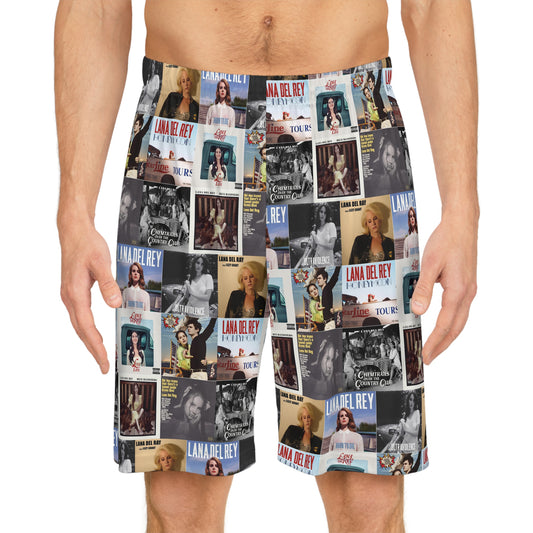 Lana Del Rey Album Cover Collage Basketball Shorts