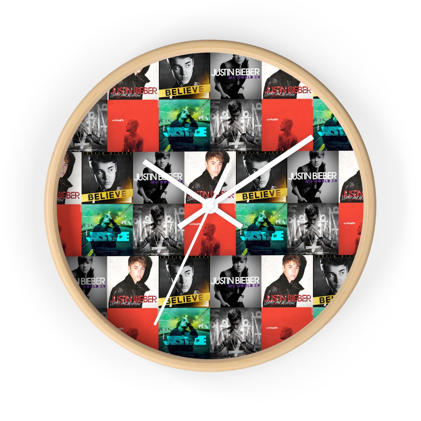 Justin Bieber Album Cover Collage Wall Clock