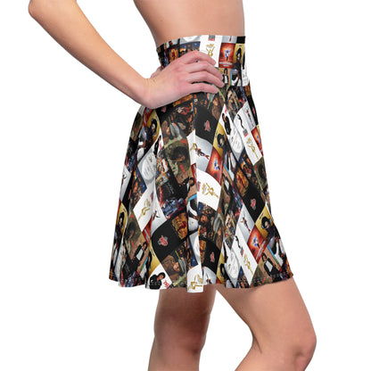 Michael Jackson Album Cover Collage Women's Skater Skirt