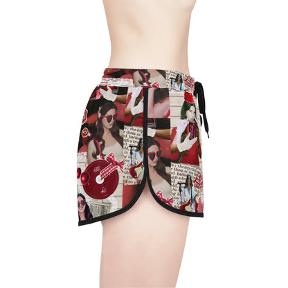 Lana Del Rey Cherry Coke Collage Women's Relaxed Shorts