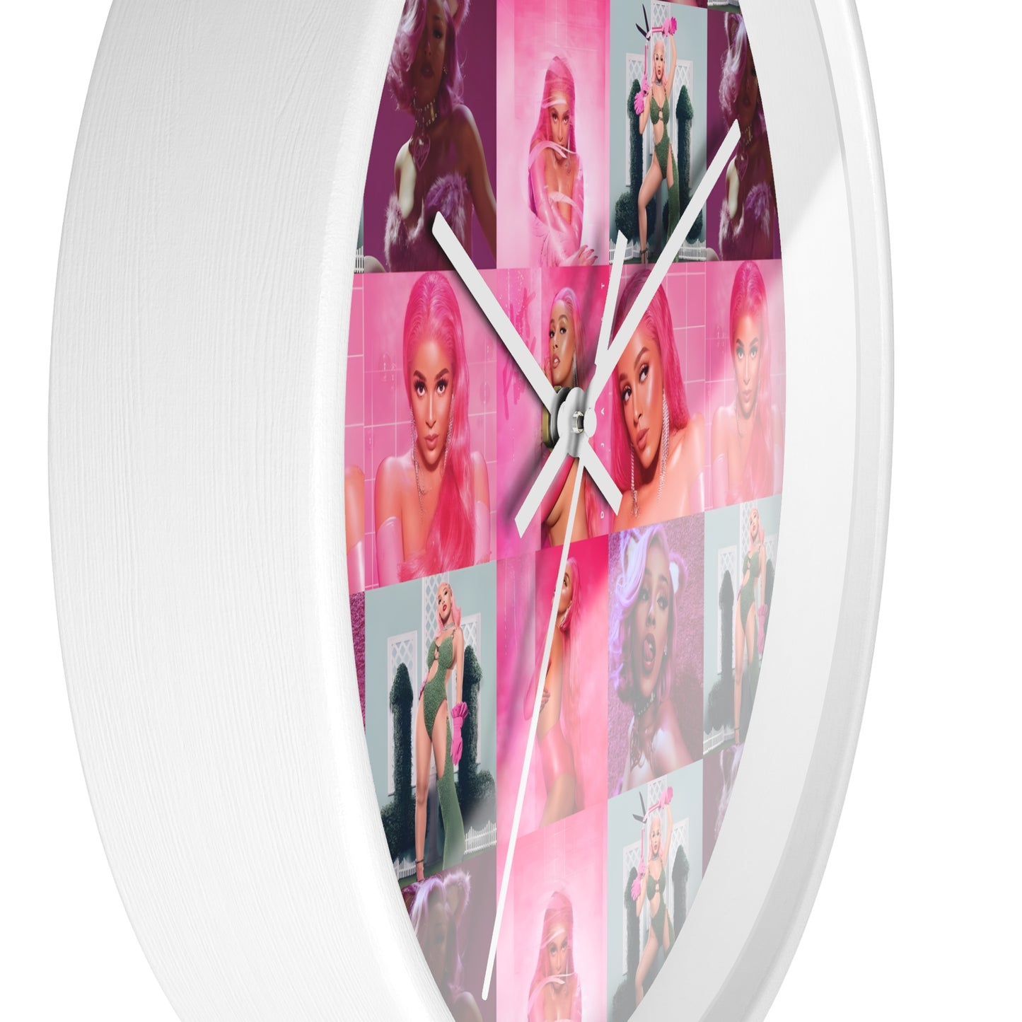 Doja Cat Hot Pink Mosaic Wall Clock