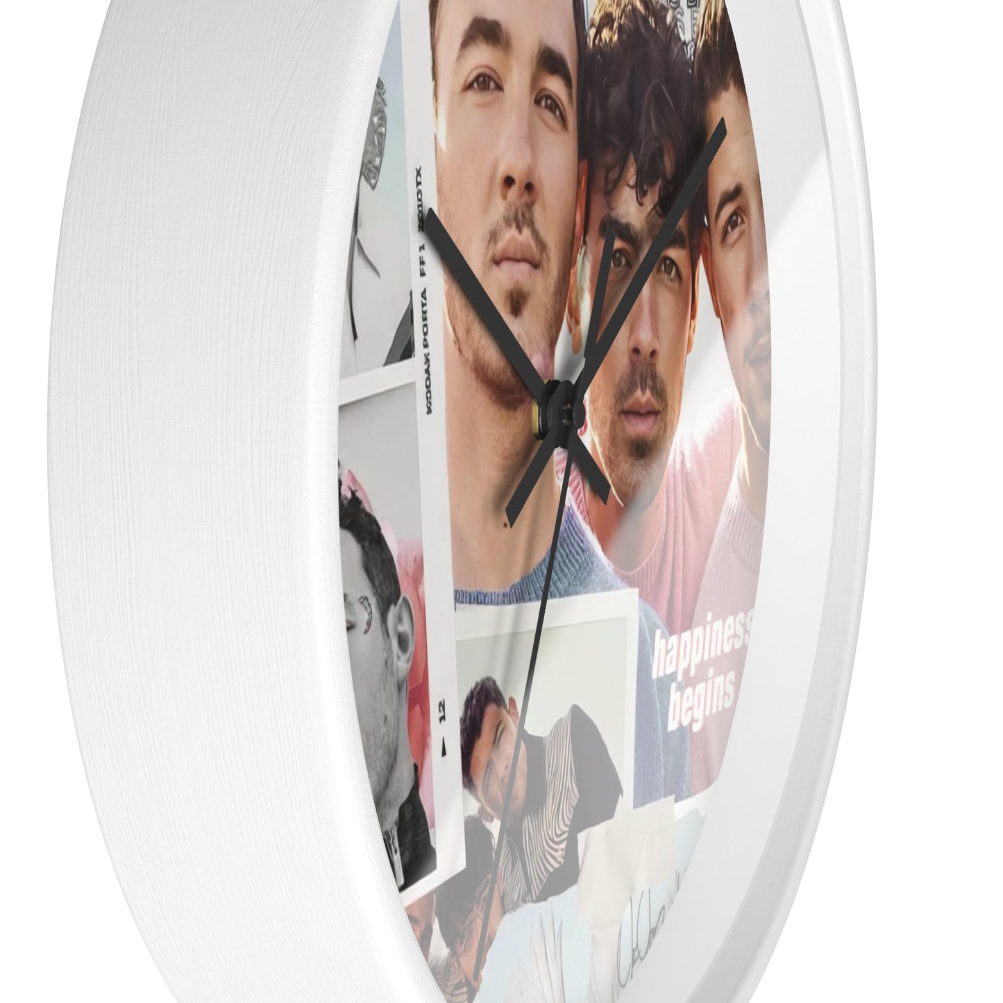 Jonas Brother Happiness Begins Collage Round Wall Clock