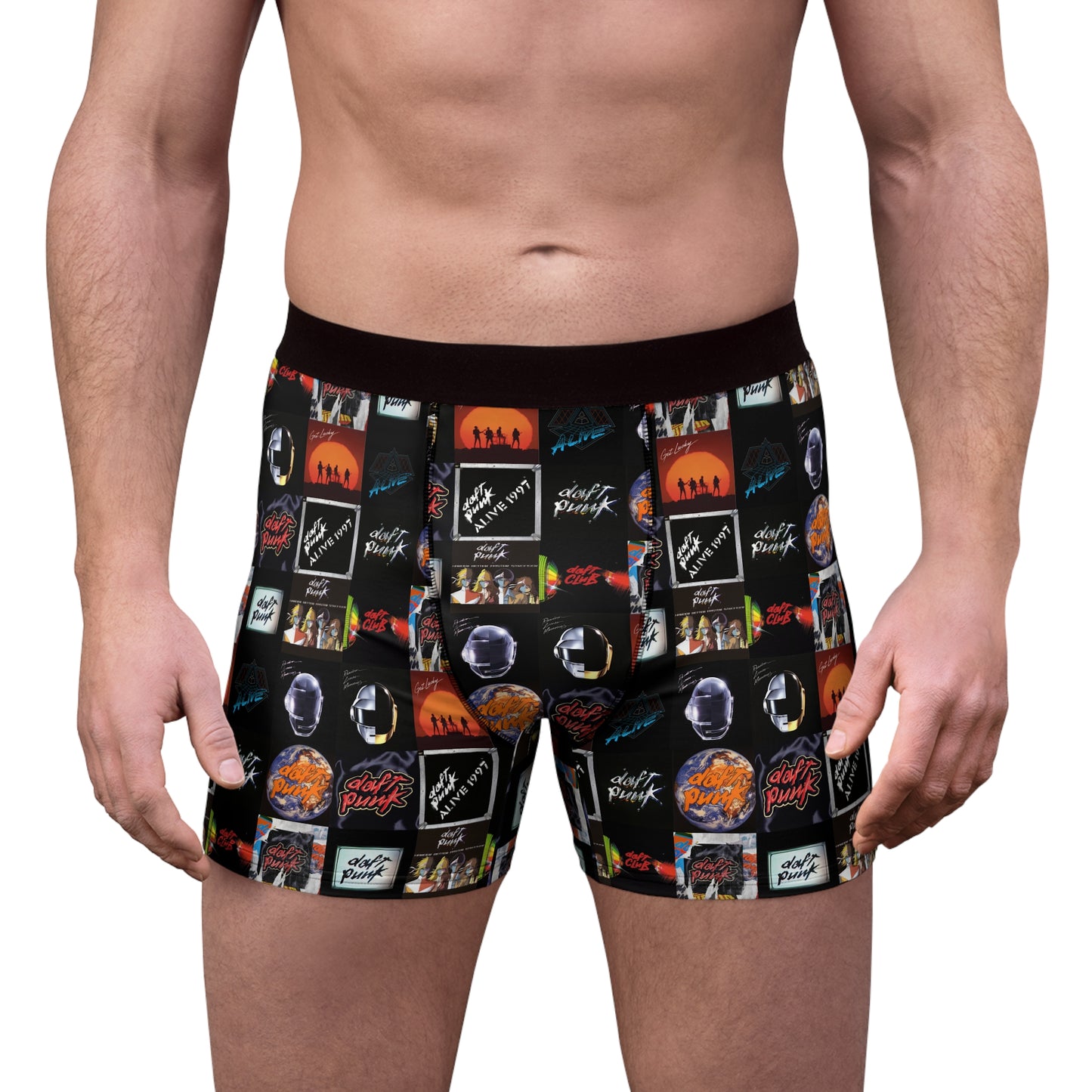 Daft Punk Album Cover Art Collage Men's Boxer Briefs Underwear