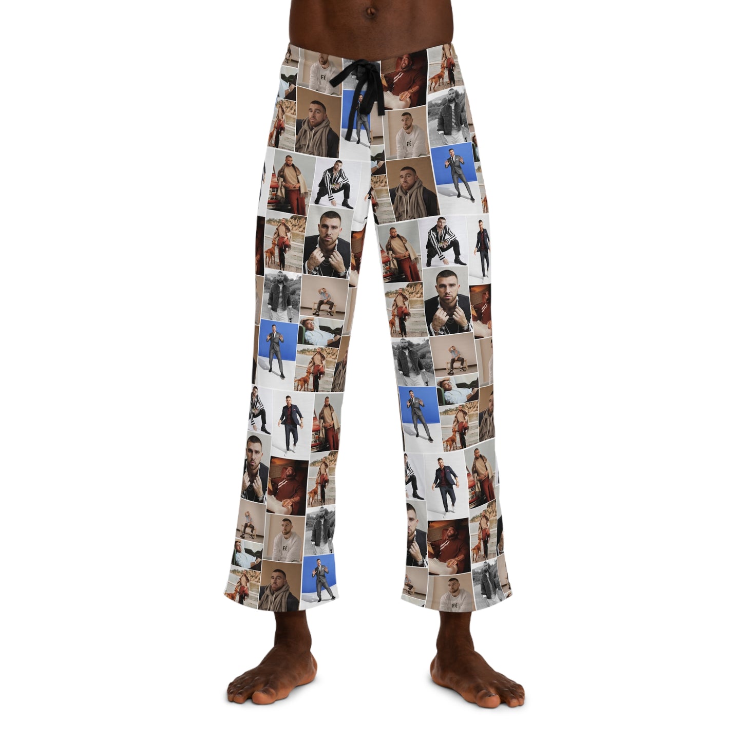 Travis Kelce Portrait Photo Mosaic Men's Pajama Pants