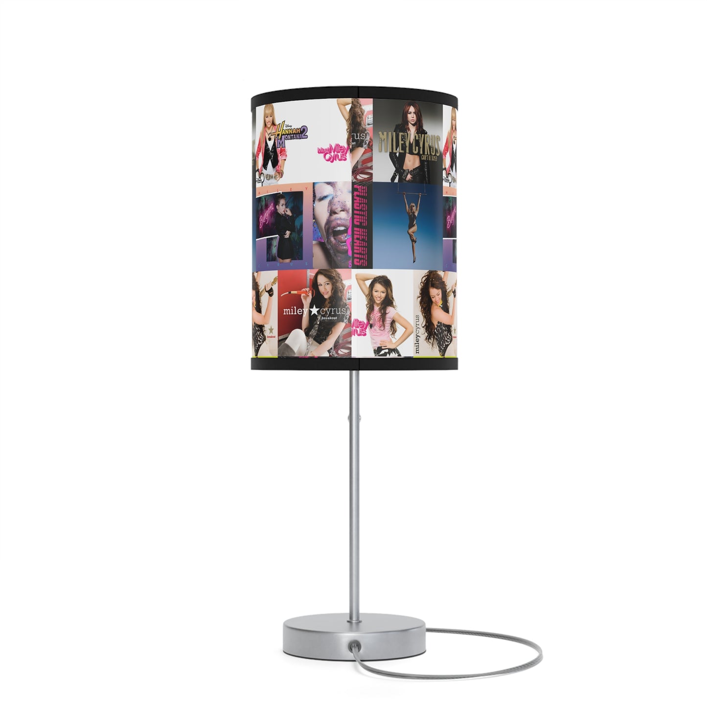 Miley Cyrus Album Cover Collage Lamp on a Stand