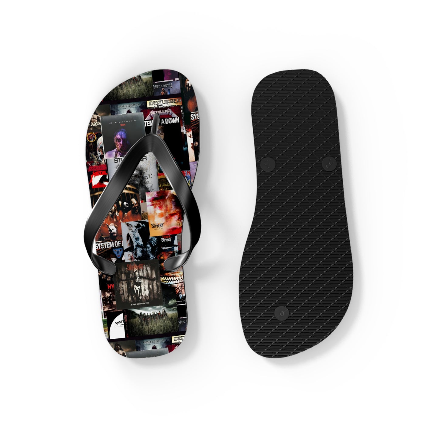 Slipknot Chaotic Album Art Collage Flip Flops