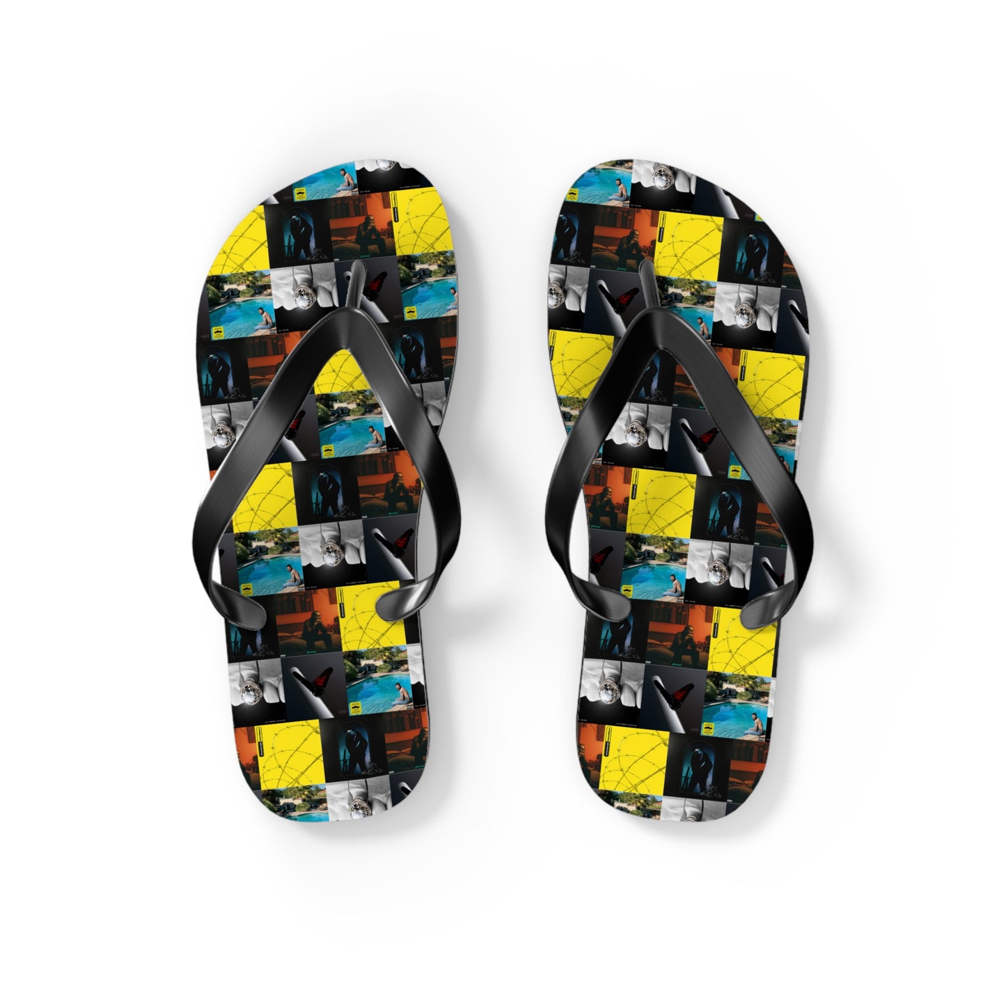 Post Malone On Tour Collage Flip Flops