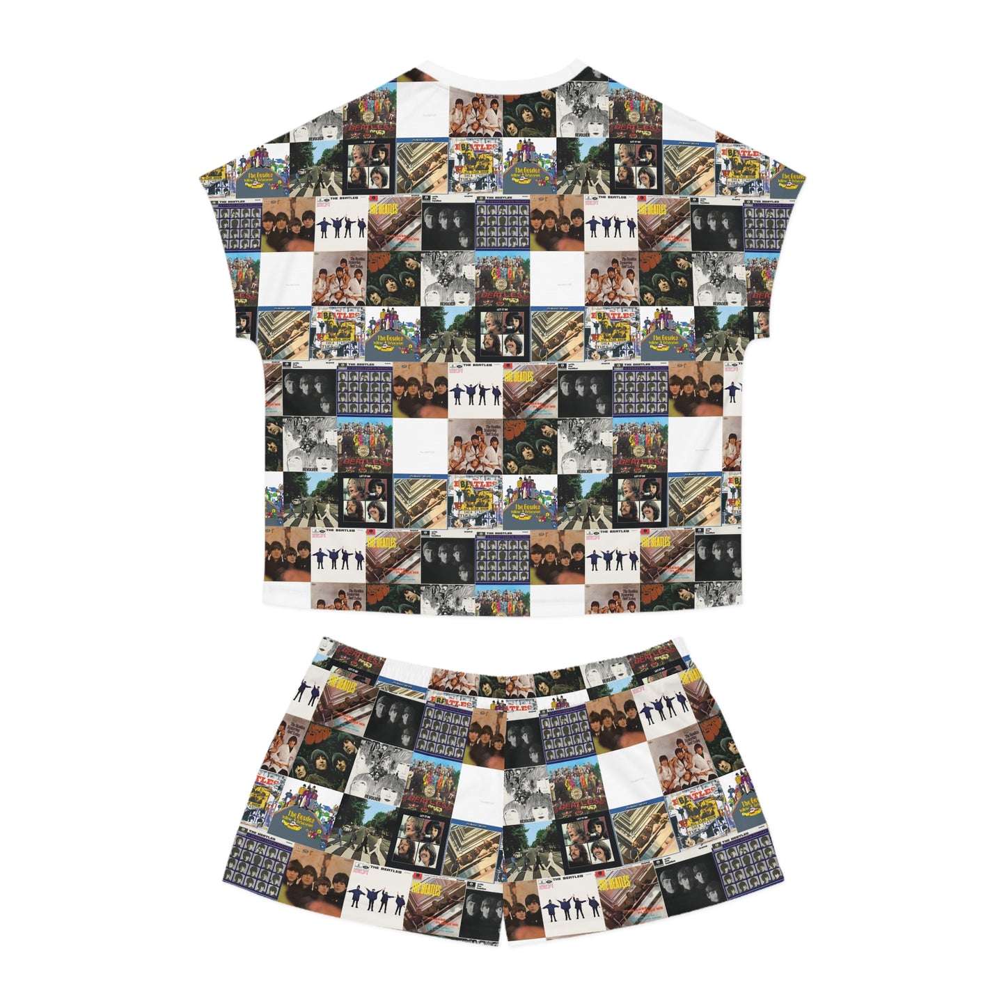 The Beatles Album Cover Collage Women's Short Pajama Set