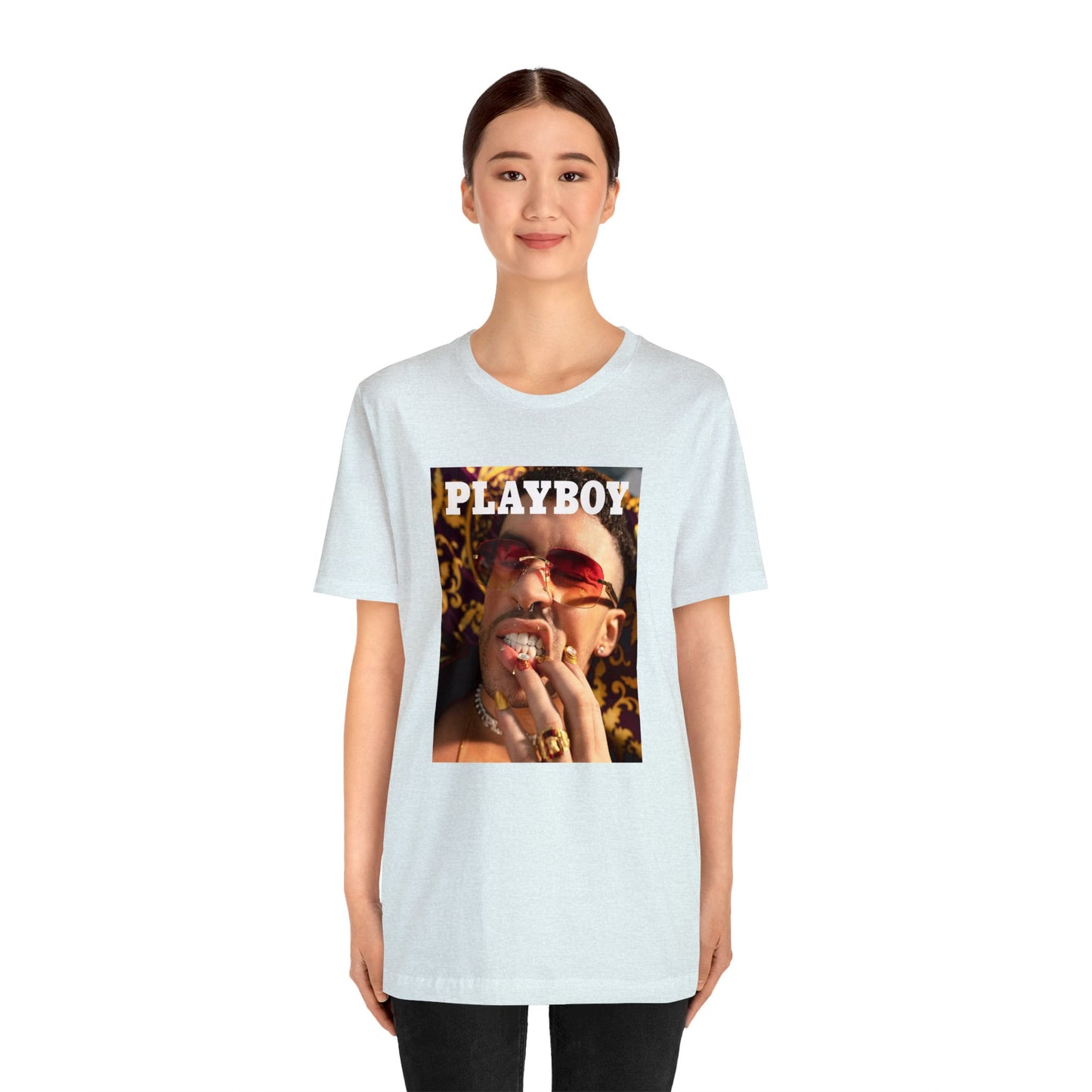 Bad Bunny Playboy Cover Unisex Jersey Short Sleeve Tee Shirt