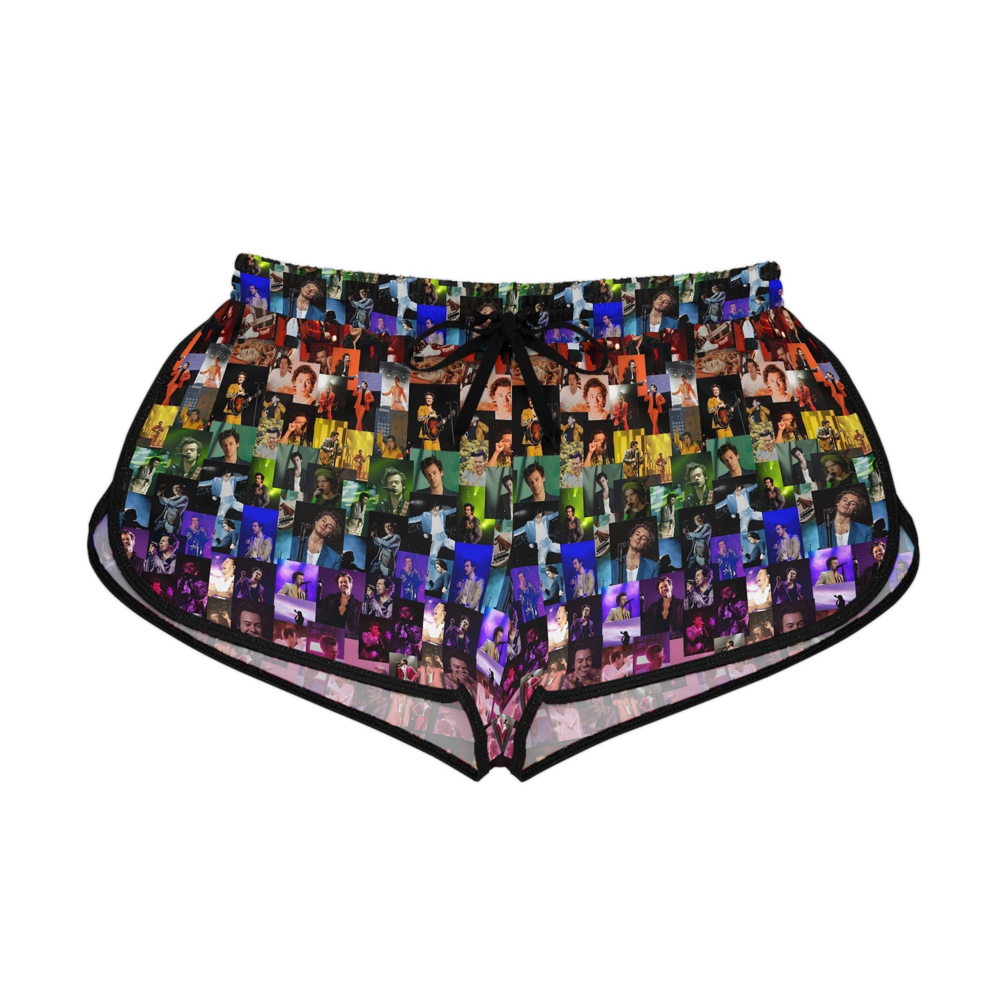 Harry Styles Rainbow Photo Collage Women's Relaxed Shorts