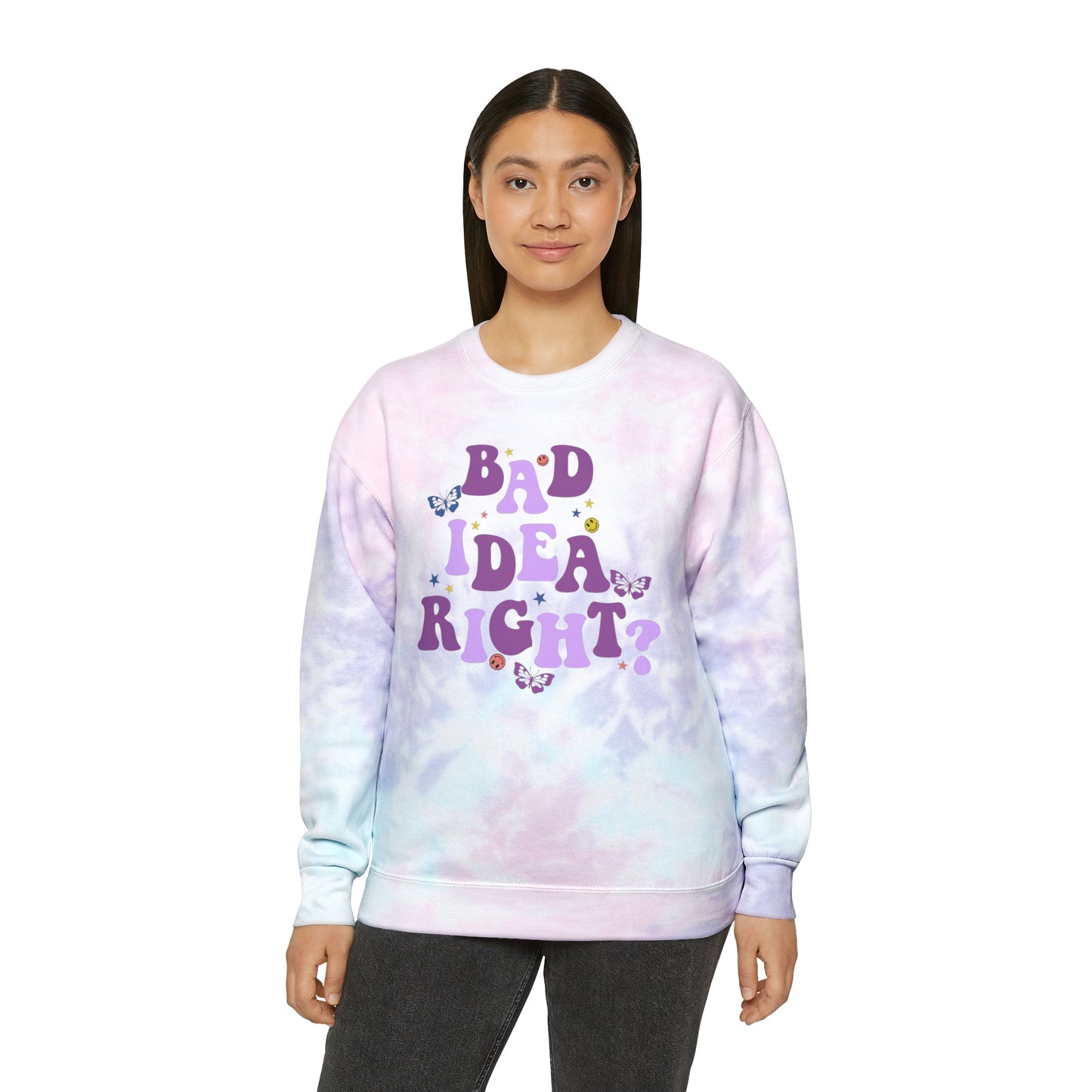 Olivia Rodrigo Bad Idea Right? Unisex Tie-Dye Sweatshirt