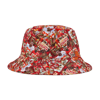 Travis Kelce Chiefs Red Collage Bucket Hat