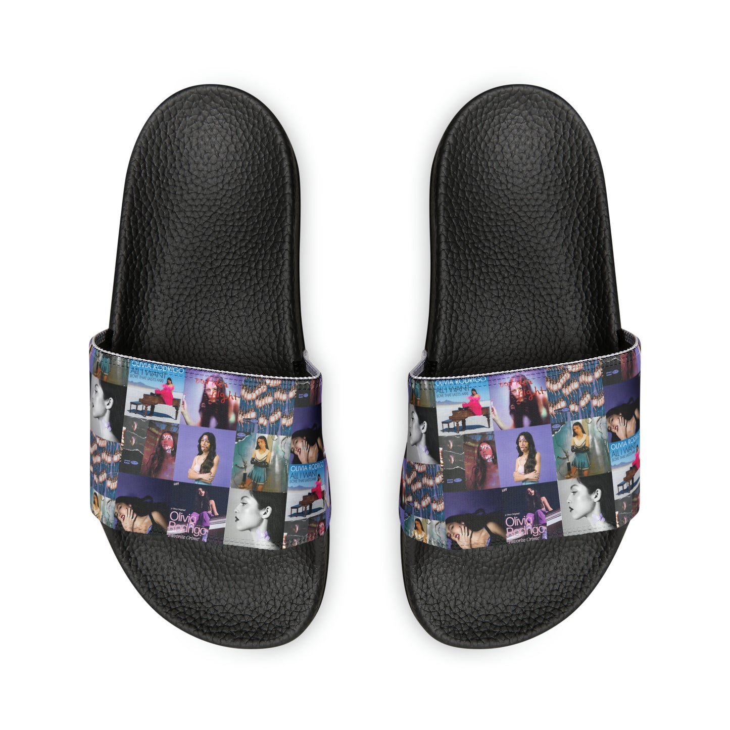 Olivia Rodrigo Album Cover Art Collage Men's Slide Sandals