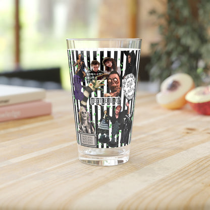 Beetlejuice Strange And Unusual Collage Pint Glass