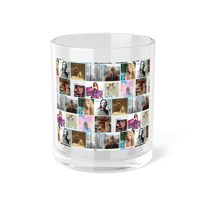 Taylor Swift Album Art Collage Bar Glass