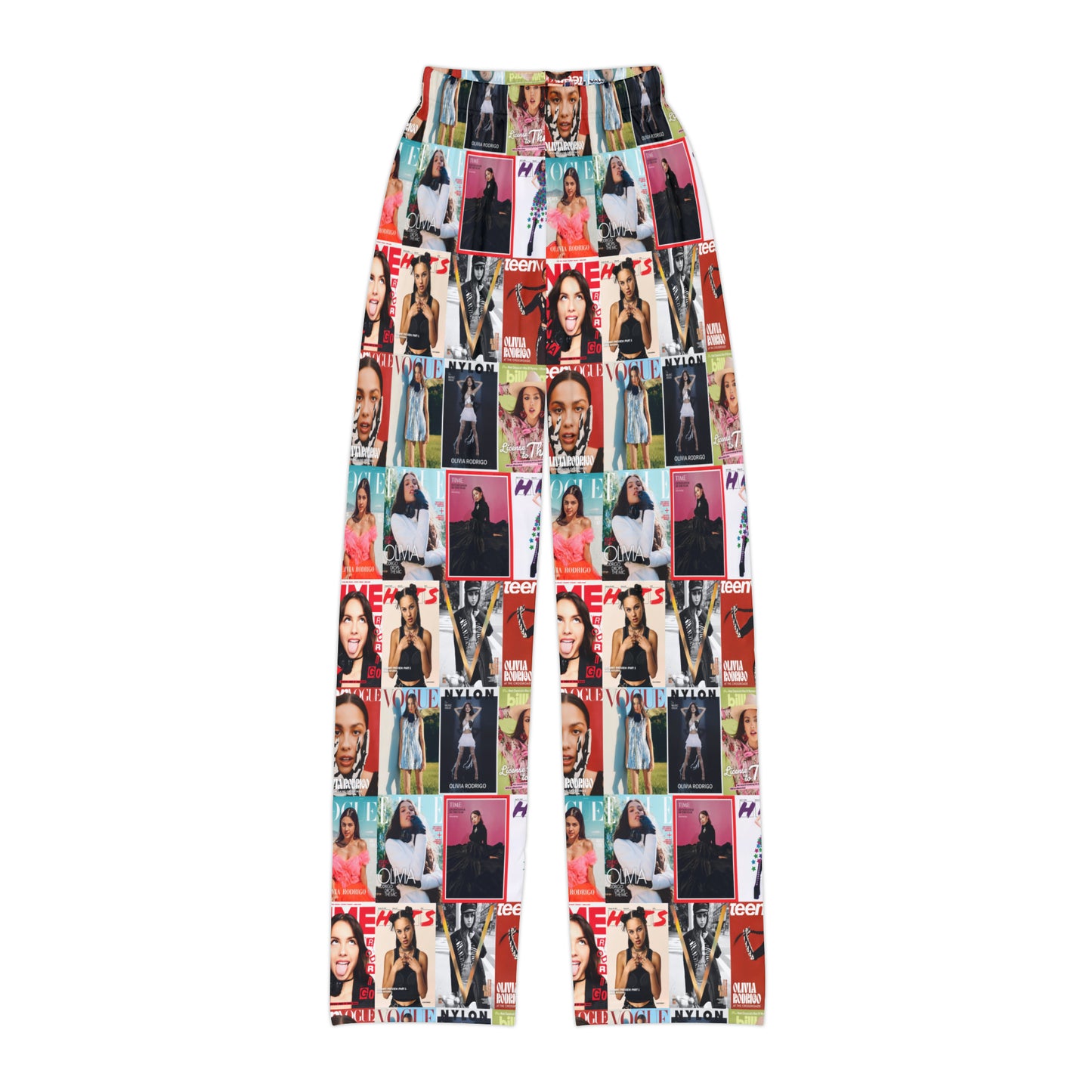 Olivia Rodrigo Magazine Cover Collage Pattern Kids Pajama Pants