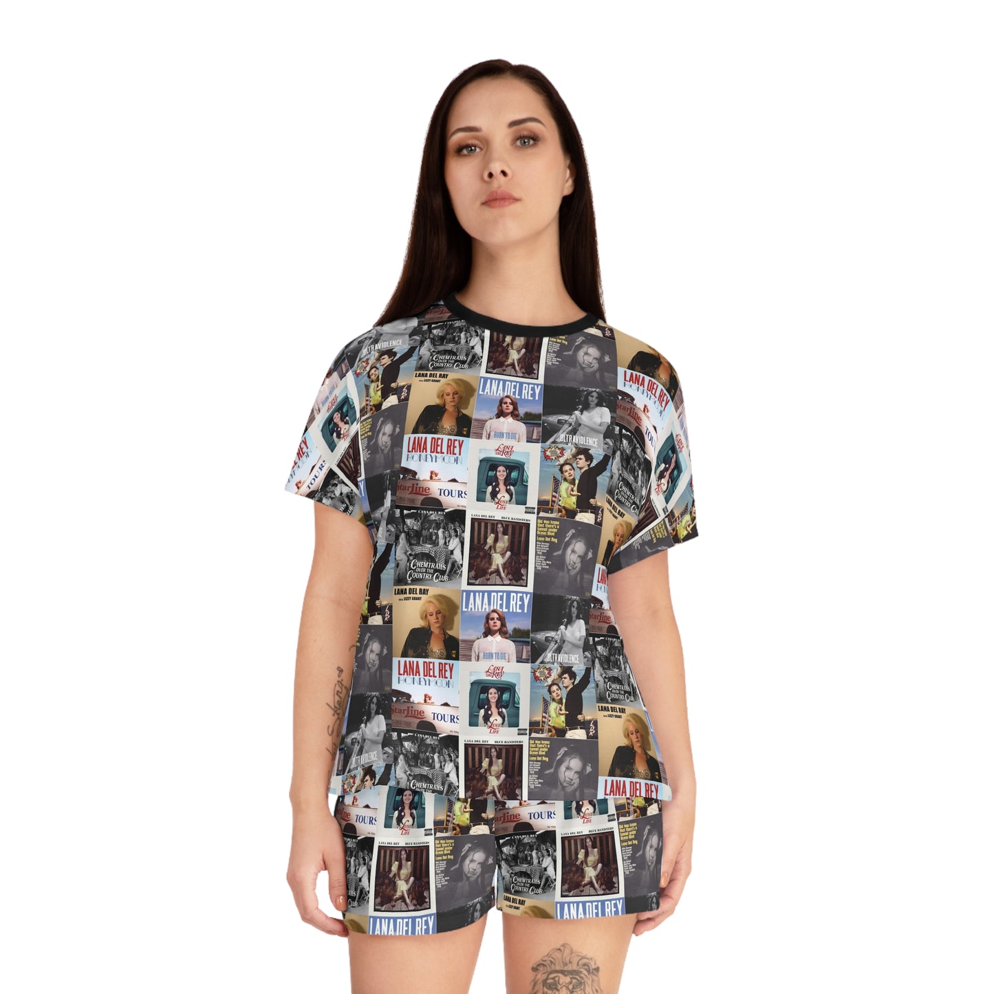 Lana Del Rey Album Cover Collage Women's Short Pajama Set