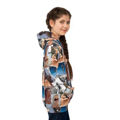 Miley Cyrus Flowers Photo Collage Kid's Hoodie