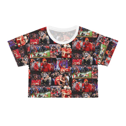 Kansas City Chiefs Superbowl LVIII Championship Victory Collage Crop Tee