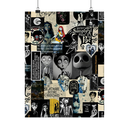 The Nightmare Before Christmas Rotten To The Core Collage Matte Vertical Poster