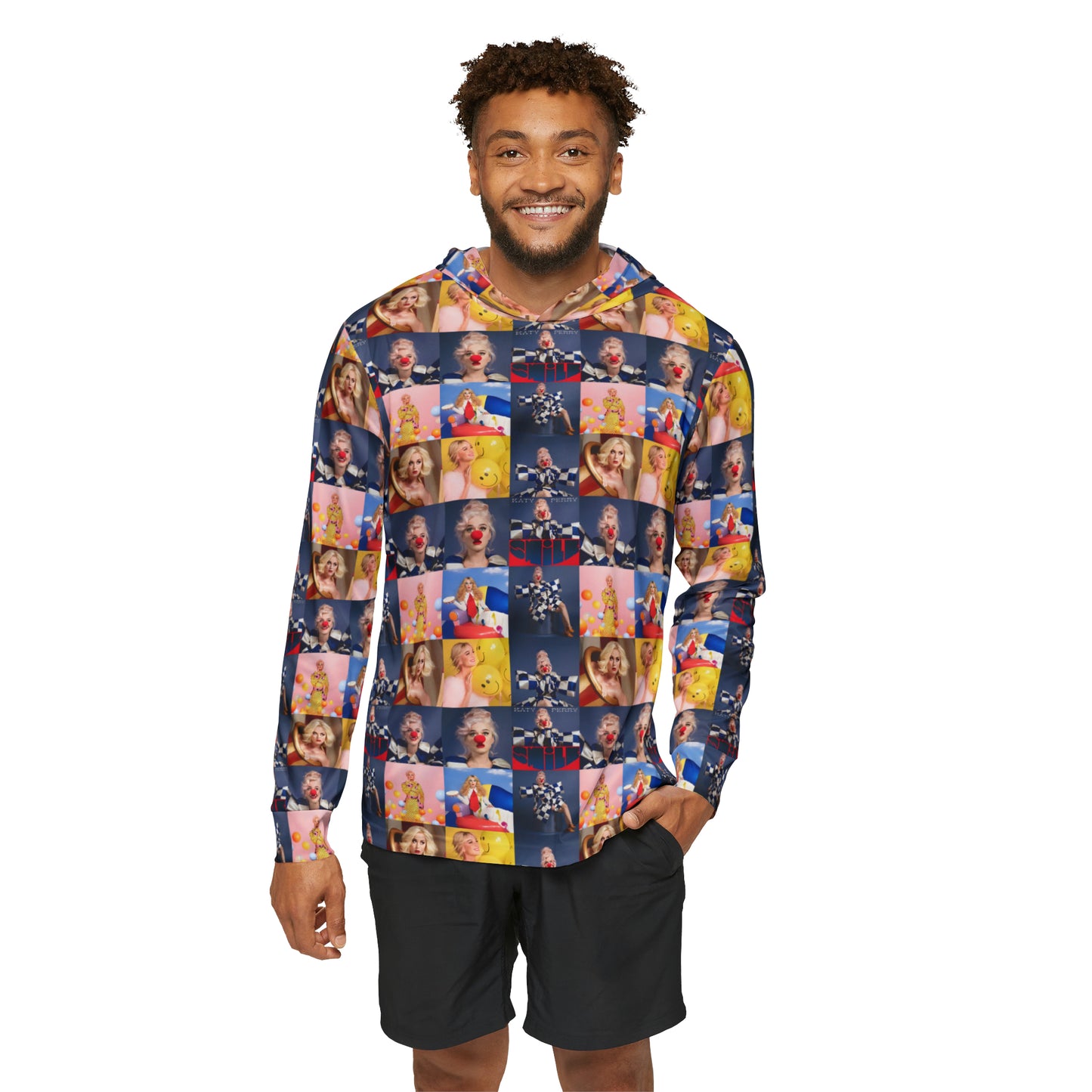 Katy Perry Smile Mosaic Men's Sports Warmup Hoodie