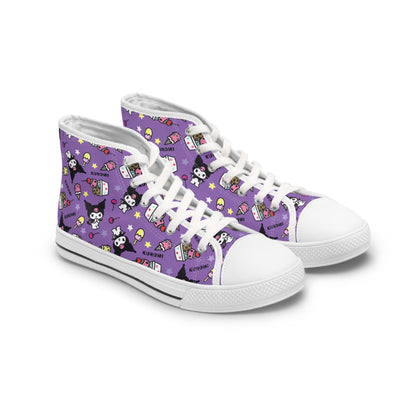 Kuromi Ice Cream Sundae Pattern Women's High Top Sneakers