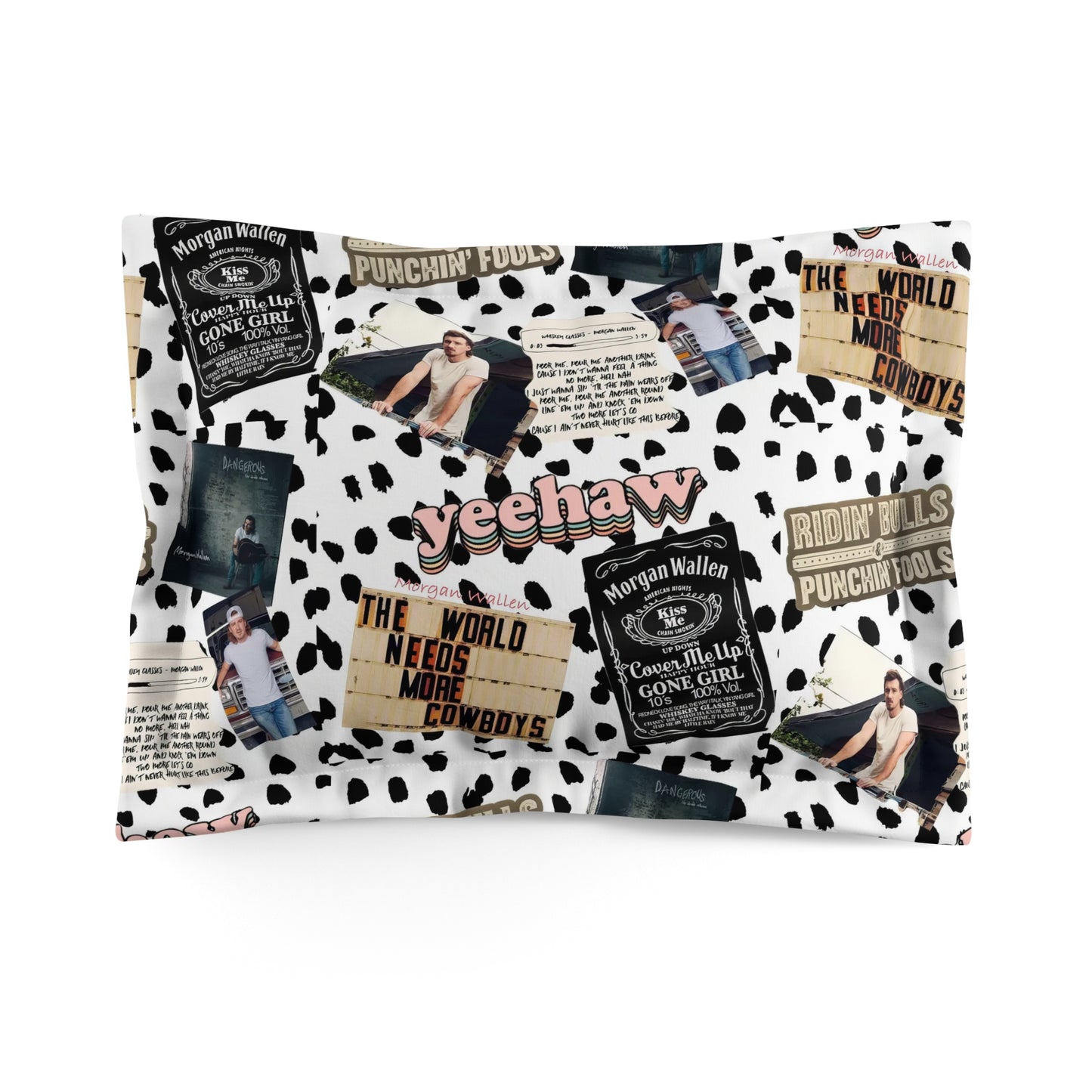 Morgan Wallen Yeehaw Collage Microfiber Pillow Sham