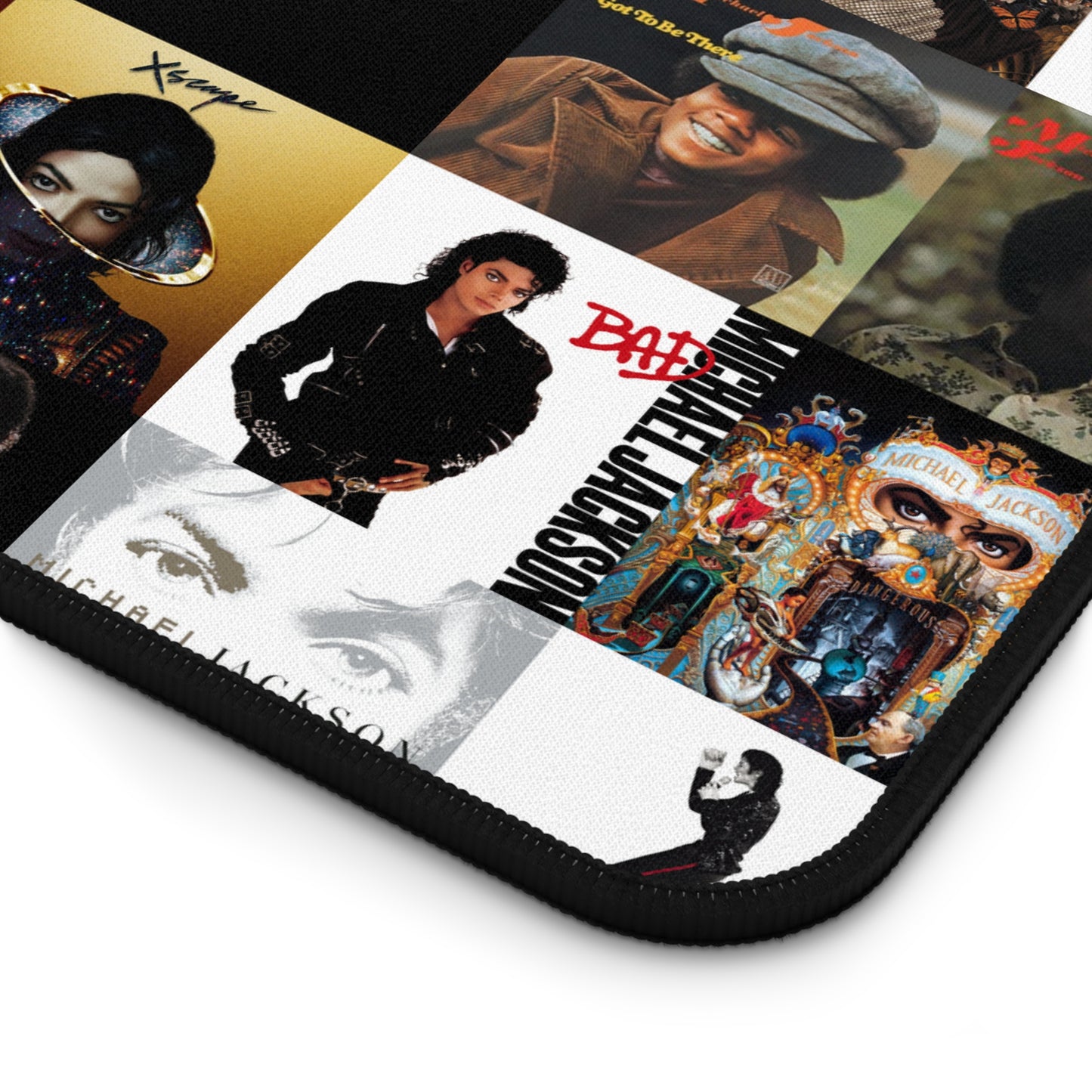 Michael Jackson Album Cover Collage Desk Mat