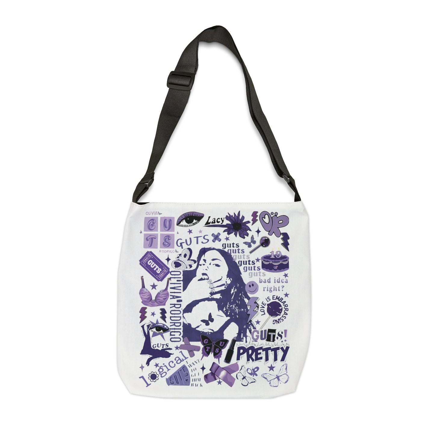 Olivia Rodrigo Guts Tour Collage Adjustable Tote Bag