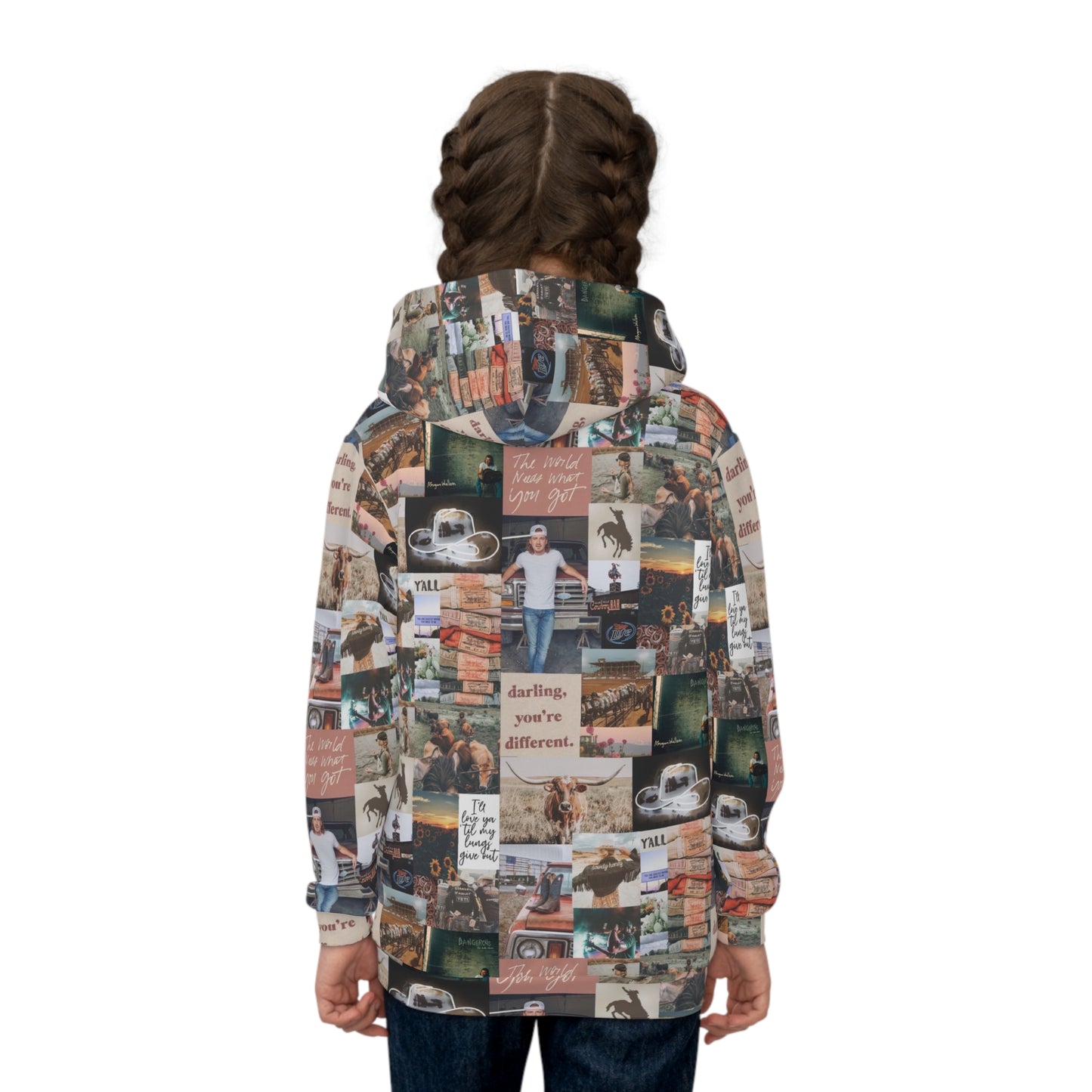 Morgan Wallen Darling You're Different Collage Kid's Hoodie