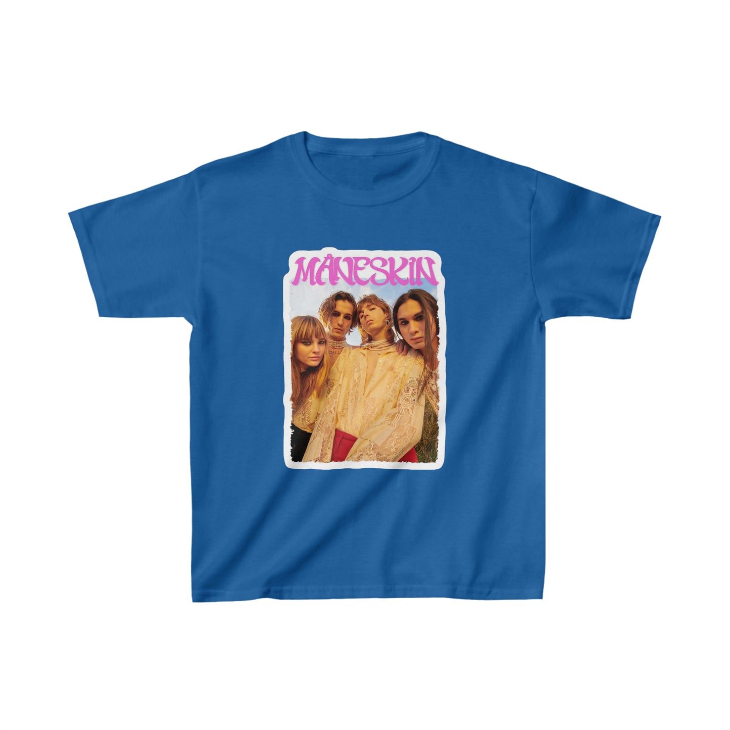 Måneskin Group Photo Kids Heavy Cotton Tee Shirt