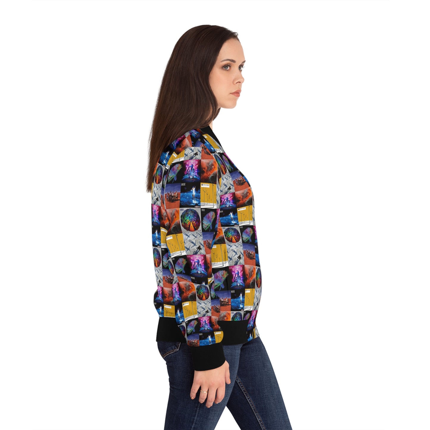 Muse Album Cover Collage Women's Bomber Jacket